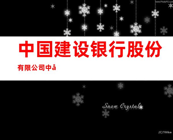 中国建设银行股份有限公司中宁广场支行