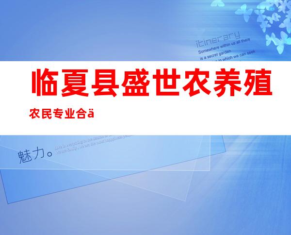 临夏县盛世农养殖农民专业合作社