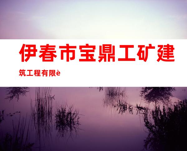 伊春市宝鼎工矿建筑工程有限责任公司