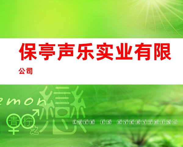 保亭声乐实业有限公司