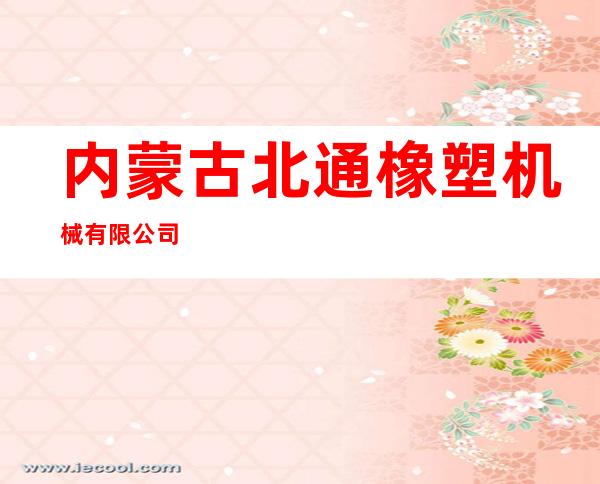 内蒙古北通橡塑机械有限公司