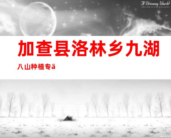加查县洛林乡九湖八山种植专业合作社