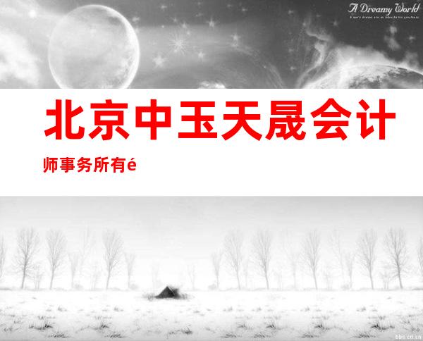 北京中玉天晟会计师事务所有限责任公司