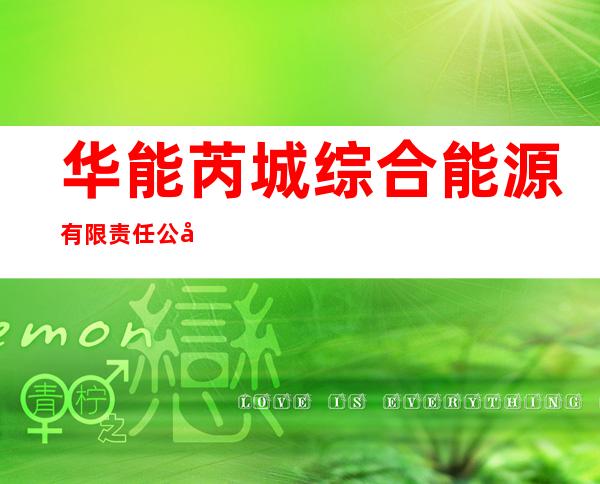 华能芮城综合能源有限责任公司