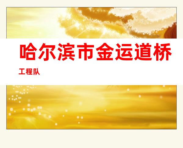 哈尔滨市金运道桥工程队