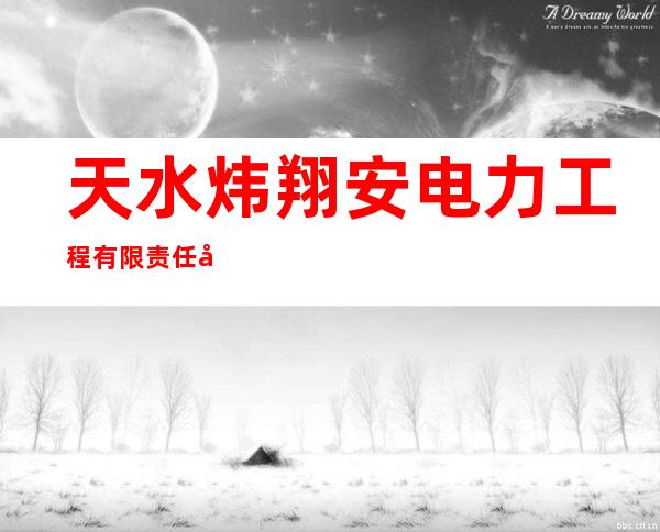 天水炜翔安电力工程有限责任公司