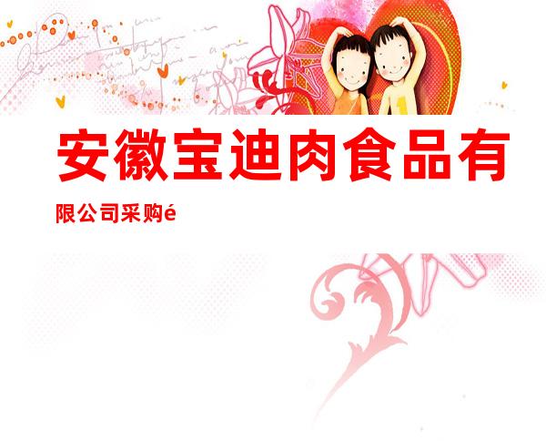安徽宝迪肉食品有限公司采购部