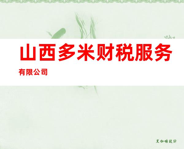 山西多米财税服务有限公司