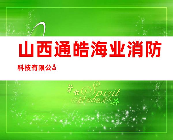 山西通皓海业消防科技有限公司