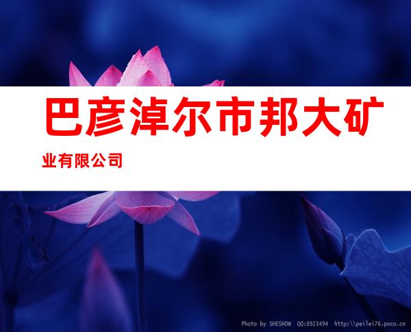 巴彦淖尔市邦大矿业有限公司