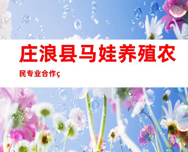 庄浪县马娃养殖农民专业合作社