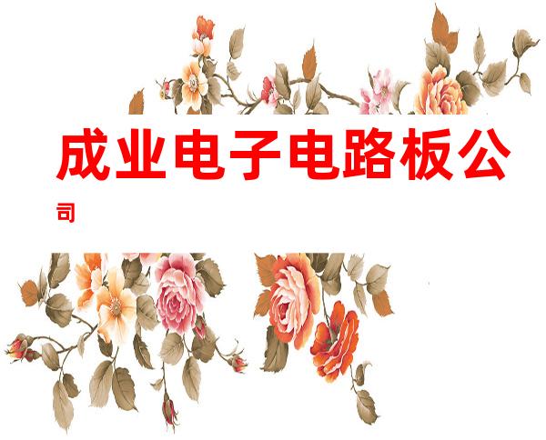 成业电子电路板公司
