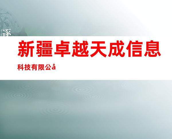 新疆卓越天成信息科技有限公司