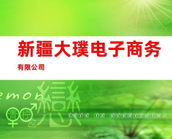 新疆大璞电子商务有限公司