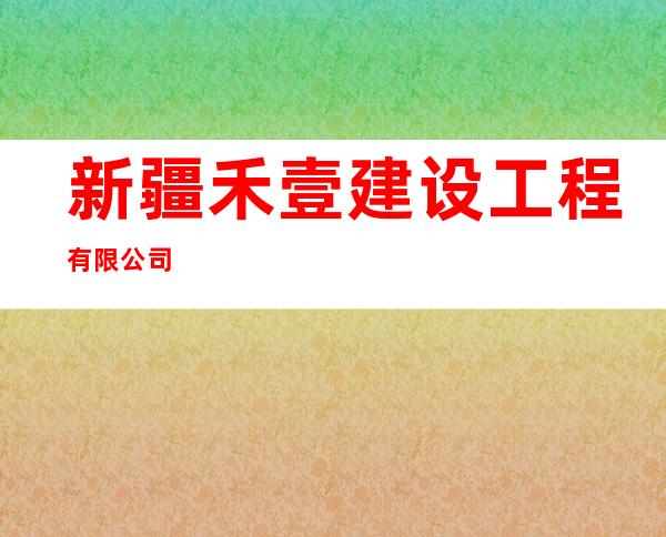 新疆禾壹建设工程有限公司