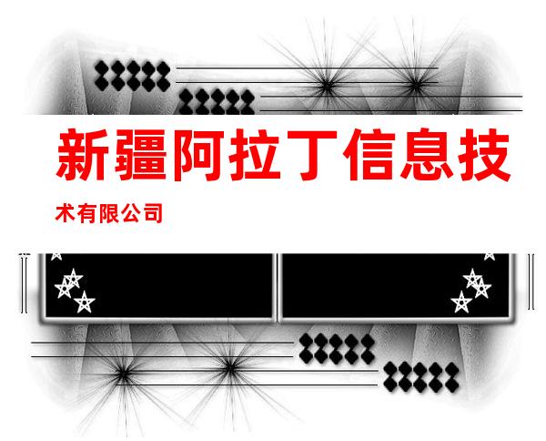 新疆阿拉丁信息技术有限公司