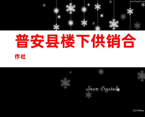 普安县楼下供销合作社