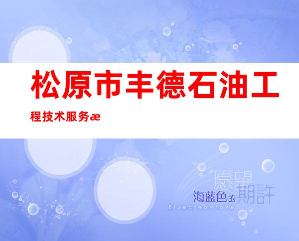 松原市丰德石油工程技术服务有限公司