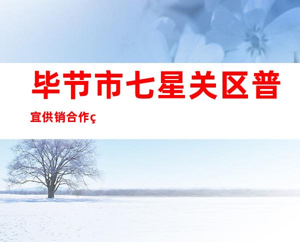 毕节市七星关区普宜供销合作社
