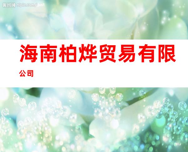 海南柏烨贸易有限公司
