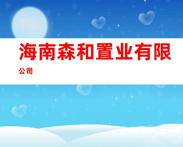 海南森和置业有限公司