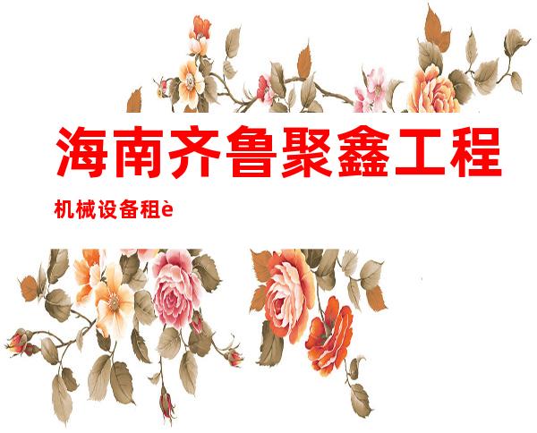 海南齐鲁聚鑫工程机械设备租赁有限公司