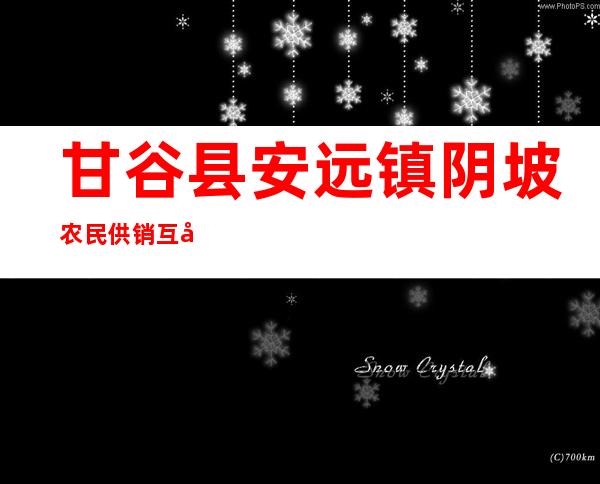 甘谷县安远镇阴坡农民供销互助合作社