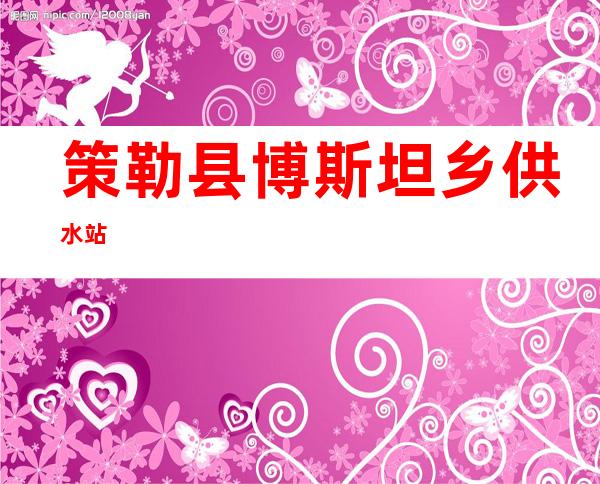 策勒县博斯坦乡供水站