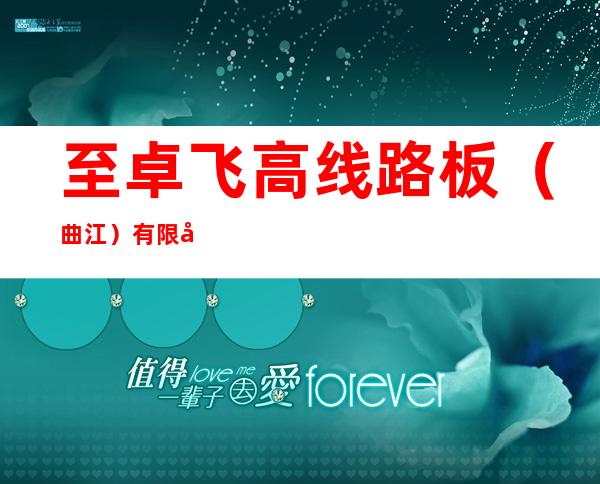 至卓飞高线路板(曲江)有限公司(港资)