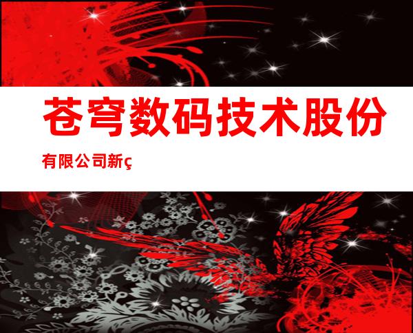 苍穹数码技术股份有限公司新疆分公司