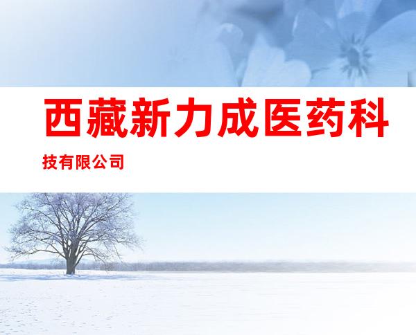 西藏新力成医药科技有限公司