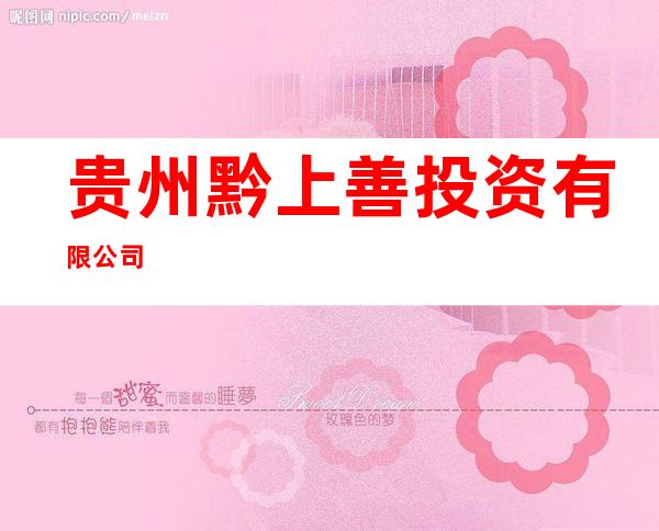 贵州黔上善投资有限公司