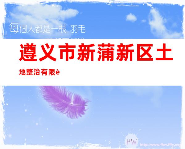 遵义市新蒲新区土地整治有限责任公司
