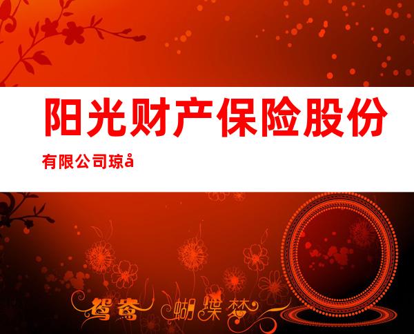 阳光财产保险股份有限公司琼山支公司