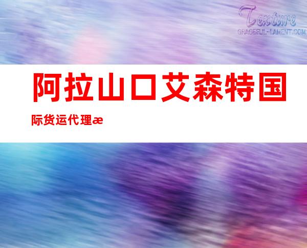阿拉山口艾森特国际货运代理有限公司