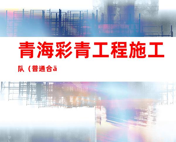 青海彩青工程施工队（普通合伙）