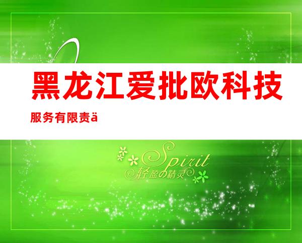黑龙江爱批欧科技服务有限责任公司