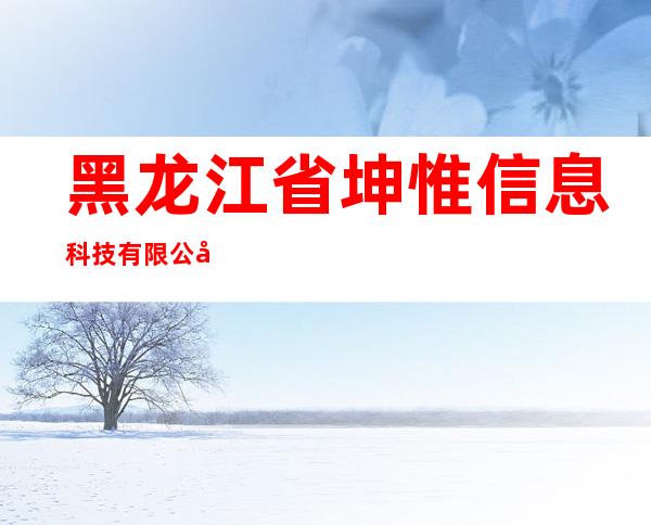 黑龙江省坤惟信息科技有限公司