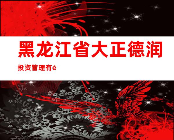 黑龙江省大正德润投资管理有限公司